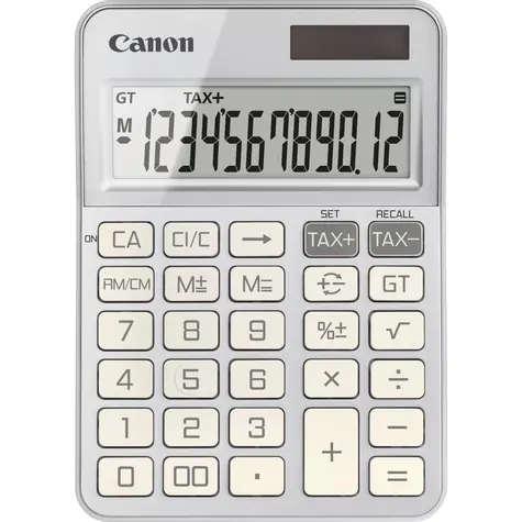 Canon KS-125KB-SL silber / Tischrechner / 12-stellig / LCD / Solar + Batterie / Steuerfunktion