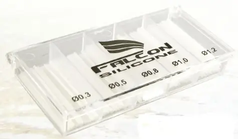 Falcon Profi / Silikonschlauchset / Mischung aus 5 Größen 0,3-1,2 mm / 40 mm
