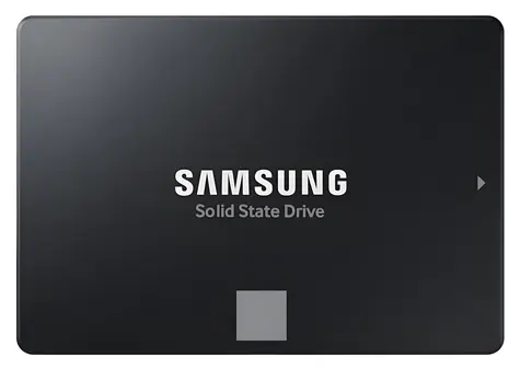 Samsung 870 EVO 1 TB / SSD / 2,5" / TLC / R: 560 MB/s / Schreiben: 530 MB/s / IOPS: 98.000 / MTBF: 1,5 Mio. h / 5 Jahre