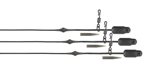 FOX Edges Naturals Heli-Clip Rigs Leadcore / Fertigmontage / 50 lb / 75 cm / 3 Stück