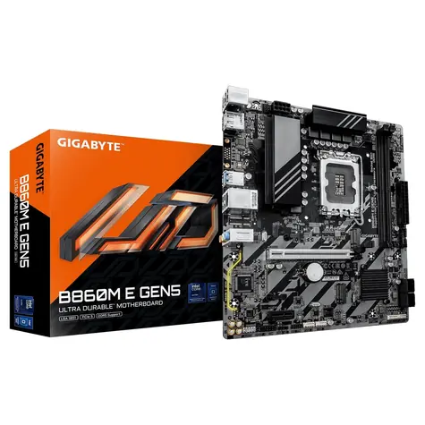 GIGABYTE B860M E GEN5 / Mainboard / B860 / LGA1851 / 2x DDR5 / PCIe 5.0 x16 / 2,5"-Anschluss / mATX