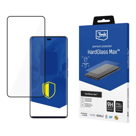 3mk HardGlass Max Schwarz für Honor Magic7 Lite / Gehärtetes Glas / 9H / 0,3 mm