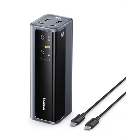 Baseus EnerGeek GP12 schwarz / Powerbank / 20800 mAh / 145 W / 4 Anschlüsse