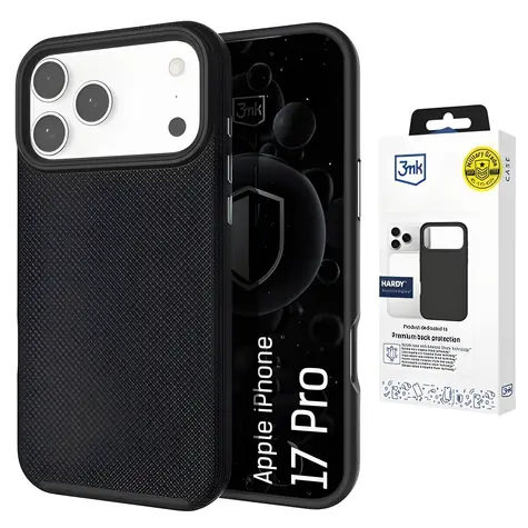 3MK Hardy Shockproof MagCase für Apple iPhone 17 Pro / Schutzhülle / MagSafe / 3M-Stoßfestigkeit / austauschbare Tasten