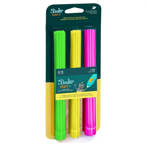 3Doodler Start Filament Eco Neon Glow / Nachfüllpackung für 3D-Stifte / ECO-PCL / 2,5 mm / 75 Stück