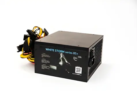 1stCool WHITE STORM 550 / Netzteil / 550 W / Aktive PFC / 120-mm-Lüfter / 85+