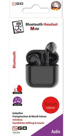 2GO TWS Mini schwarz / Kabellose In-Ear-Kopfhörer / Bluetooth / Mikrofon / Ladecase