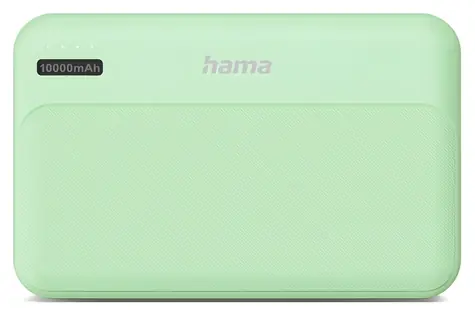 HAMA Pocket 10 grün / Powerbank / 10000 mAh / 2x USB-A / 5V / 2,1A