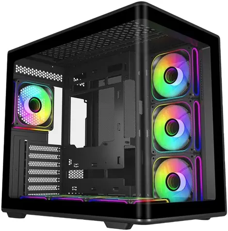 Cooler Master Elite 600 Curved Schwarz / Midi-Tower / ATX / gehärtetes Glas / 7× ARGB / 360 -mm-Radiator
