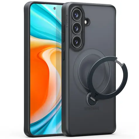 Torras Ostand Q3 Spin schwarz / Schutzhülle / Samsung Galaxy S26 / 360°-Ständer / 18N Magnet