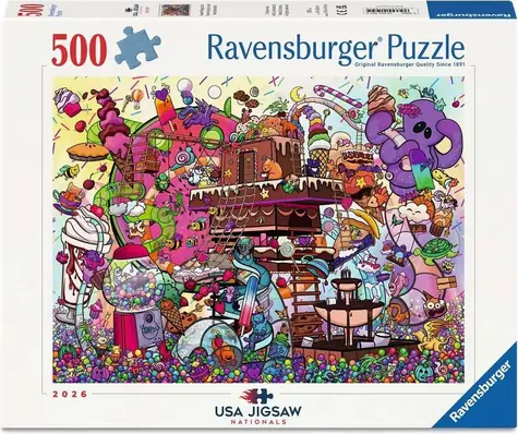 Ravensburger Puzzle „Süßer Spielplatz“ / 500 Teile / USA Jigsaw Nationals 2026