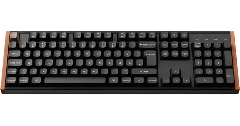 Keychron K10 HE schwarz/Holz / Tastatur / 100 % ISO / Hall-Effekt / Rapid / Hot-Swap / BT 5.2 / DE