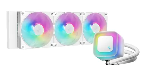 DEEPCOOL LE360 WH V2 weiß / Wasserkühlungsset / 3x 120 mm / ARGB / 500-2100 U/min / Sockel 1700/AM4/AM5