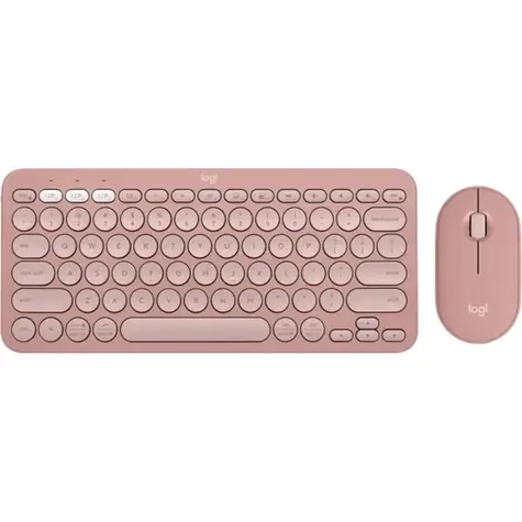 Logitech MK380 Pebble 2 pink / Kabelloses Tastatur- und Maus-Set / US-Layout