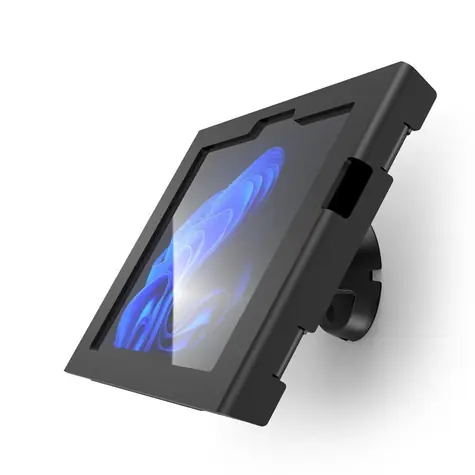 Compulocks Surface Go Apex Gehäuse Bogen schwarz / Wandhalterung mit Abdeckung / Microsoft Surface Go Gen 1-4 / neigbar