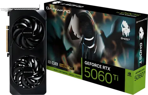 Gainward GeForce RTX 5060 Ti Ghost OC 8GB / Grafikkarte / 8GB GDDR7 / 128-Bit / 1x HDMI + 3x DP
