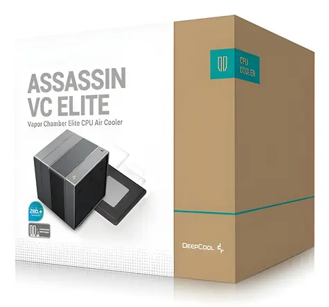 DEEPCOOL ASSASSIN VC ELITE schwarz / CPU-Kühler / TDP 300 W / 2x140 mm / Dampfkammer