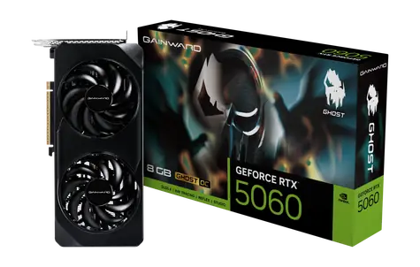 Gainward GeForce RTX 5060 Ghost 8GB OC / Grafikkarte / 8 GB GDDR7 / 128-Bit / 1x HDMI + 3x DP / 550 W