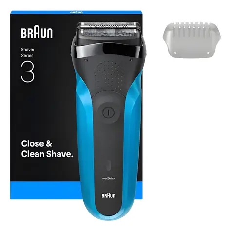 Braun Series 3 310s blau-schwarz / Folienrasierer / wasserdicht / Schnellladefunktion