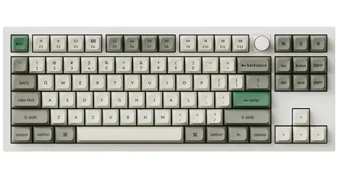 Keychron Q3 Max (Gateron Jupiter Banana) weiß-grau / Tastatur / Mechanisch / Bananenschalter / Kabellos