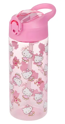 BAAGL Hello Kitty Sweet Leopard / Trinkflasche mit Strohhalm / Tritan / 500 ml