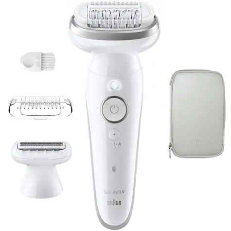 Braun SES9-030 Silk-épil 9 weiß / Epilierer / 40 Pinzetten / Nass & Trocken / 2 Geschwindigkeitsstufen
