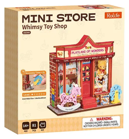 Robotime Miniatur-Spielzeugladen / 3D-Holzpuzzle / 81 Teile / ab 14 Jahren