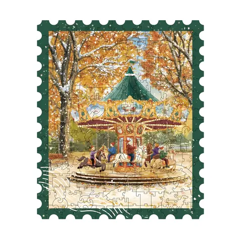 Robotime Holzpuzzle Herbstkarussell / 200 Teile / ab 14 Jahren / Schwierigkeitsgrad: leicht