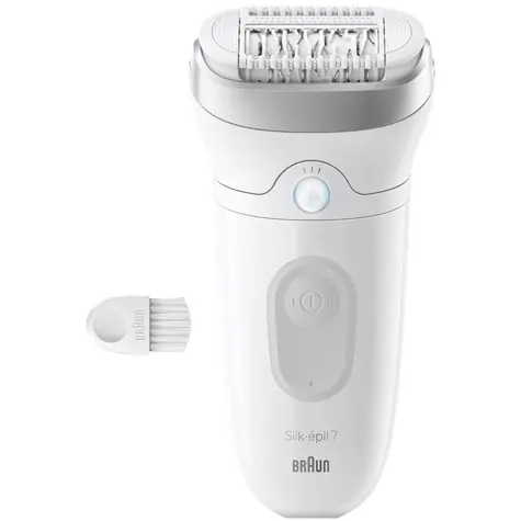 Braun SE7-000 Silk-épil 7 Silber / Epilierer / 40 Pinzetten / 2 Geschwindigkeitsstufen / Nass & Trocken / 40 Minuten Betriebsdauer