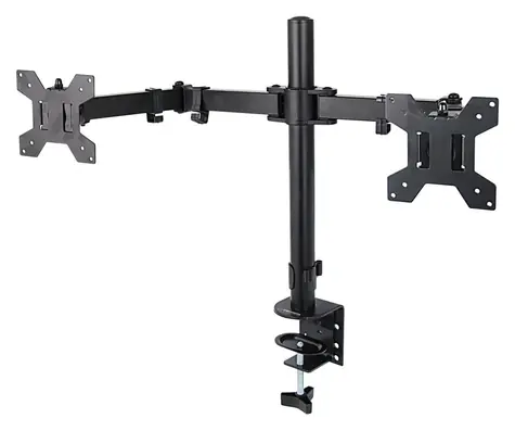 Esperanza ERW018 schwarz / Tischhalterung für 2 Monitore / 10-27" / bis zu 8 kg / VESA 75-100