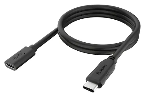 Akasa AK-CBUB70-12BK schwarzes USB-C-Verlängerungskabel, 1,2 m, USB 3.2 Gen 2, 10 Gbit/s