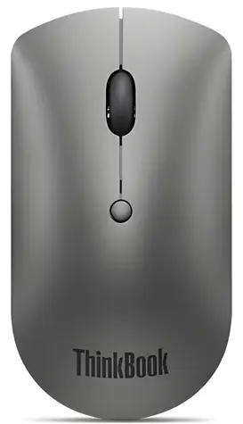 Lenovo ThinkBook Bluetooth Silent Mouse, grau / Maus / Bluetooth 5.0 / Optisch / 2400 DPI