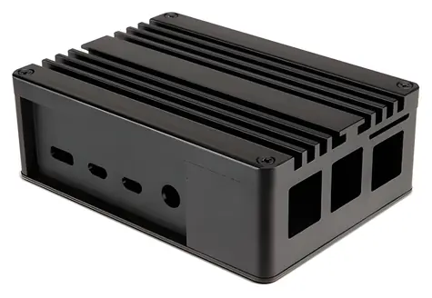 Akasa Pi 4 Pro schwarz / Raspberry Pi 4 Gehäuse / passive Kühlung / eloxiertes Aluminium