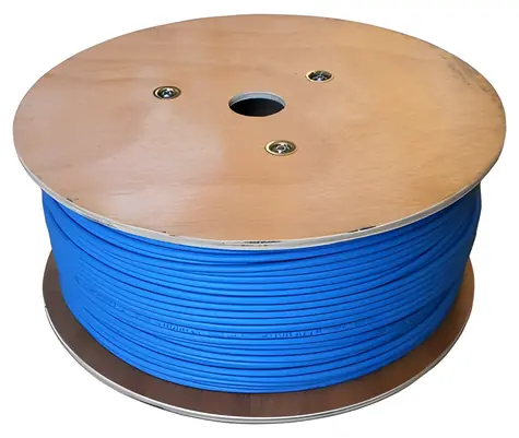 DATACOM F/FTP-Kabel CAT6A blau / Netzwerkkabel / LSOH / 500 MHz / 100 m