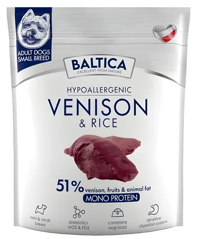 BALTICA Nutraceutic Hypoallergenes Wildfleisch für kleine Rassen / Hundefutter / Wildfleisch und Reis / 1 kg / kleine Rassen