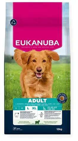 Eukanuba Adult Large & Giant Lamm mit Reis 12 kg / Trockenfutter für Hunde / für große und sehr große Rassen