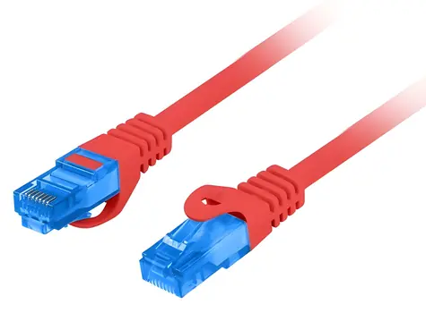 Lanberg S/FTP CAT6A 1m rot / Patchkabel / RJ45-RJ45 / LSZH