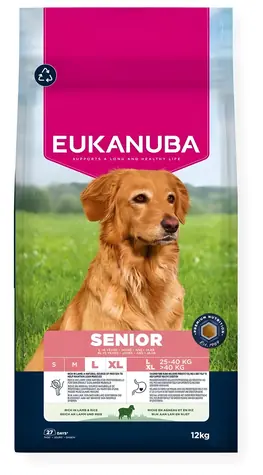 Eukanuba Senior Large & Giant Lamm & Reis 12 kg / Hundefutter / für große und sehr große Hunderassen