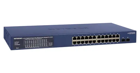 Netgear GS724TP / Managed Switch / 24x Gb PoE / L2/L3/L4 / 52 Gbit/s / 380W PoE / 2x SFP