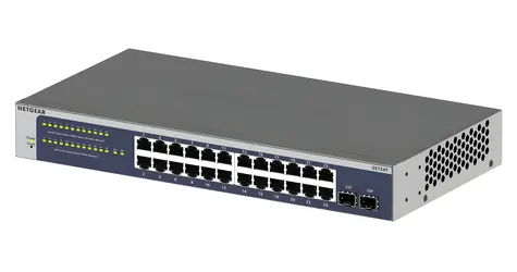 Netgear GS724Tv6 / Managed Switch / 24× 10G Ethernet / 2× SFP+ / L2+/L3 Lite / 52 Gbit/s