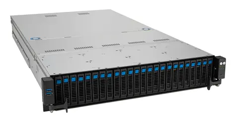 Asus RS520A-E12-RS24U grau / Server / AMD EPYC 9004 / 1x SP5 / 24x DDR5 max. 6 TB / 24x NVMe / 2x GbE / 1600 W / 2 HE