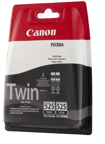 Canon PGI-525 BK Twin / Tintenpatrone / Schwarz / 2 Stück / Für PIXMA MG5150, MG6150, MG8150, iX6550, MX895