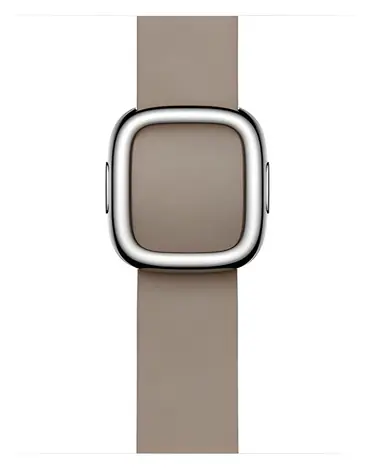 Apple Watch Armband mit moderner Dornschließe, 41 mm, beige / Größe L / FineWoven