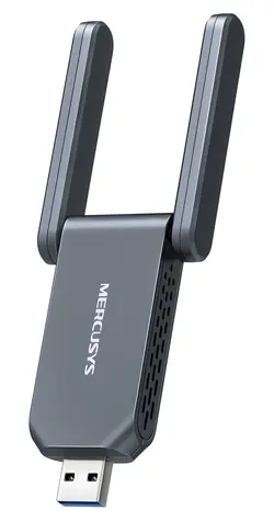 Mercusys MA37BEH High Gain / Wi-Fi 7 USB-Adapter / BE6500 / Tri-Band 2,4 & 5 & 6 GHz / USB-A 3.0