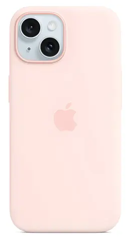 Apple iPhone 15 Silikonhülle mit MagSafe, Hellrosa / Hülle / Silikon
