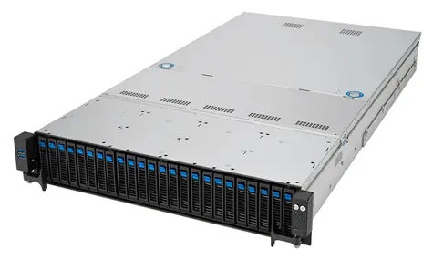 Asus RS521A-E12-RS24U schwarz / Server / AMD EPYC 9004 / 1x SP5 / 24x DDR5 / 26x 2,5" SAS & SATA / 2000W / 2U