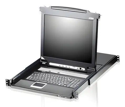 Aten 8-Port 17" LCD KVMP-Switch - FR-Layout / KVM-Switch / 1U Rack / 1280×1024