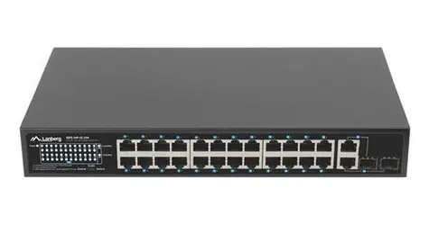 Lanberg RSFE-24P-2C-250 / Switch / 24x PoE+ 100 Mbit/s / 2x Combo Gigabit / 250 W / Unmanaged / 19"