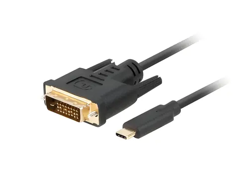 Lanberg USB-C - DVI-D 24+1 schwarz / Kabel / 3M