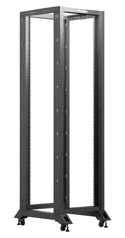 Lanberg OR01-6842-B schwarz / Offenes Rack / 19" / 42 HE / Breite 600 mm / Tiefe 800 mm